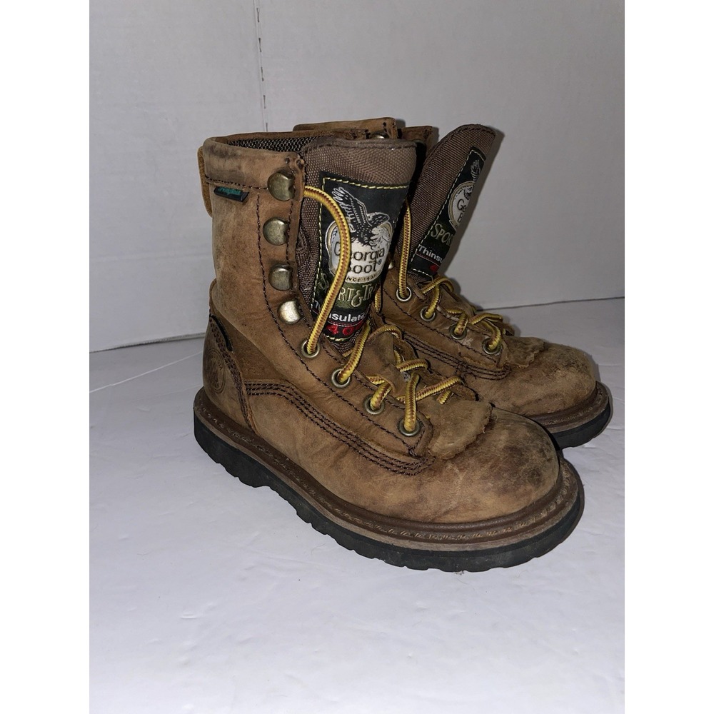 Georgia Boots Sport Trail Thinsulate 400 Ultra Waterproof Work Kid 11.5M Leather